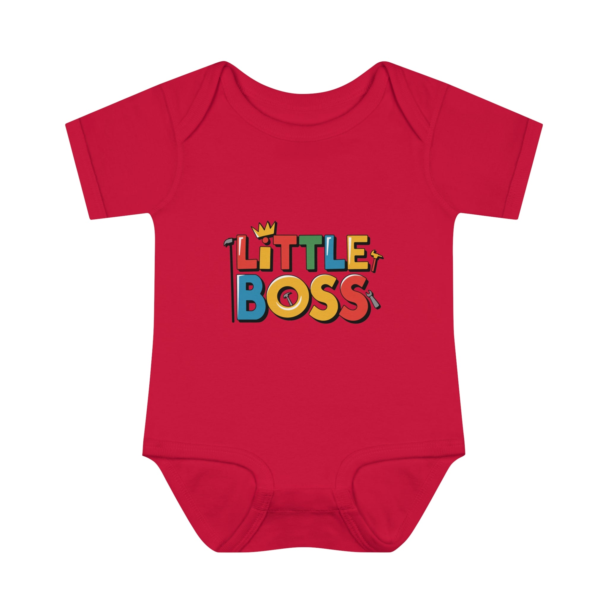 "Little boss" Infant Baby Rib Bodysuit