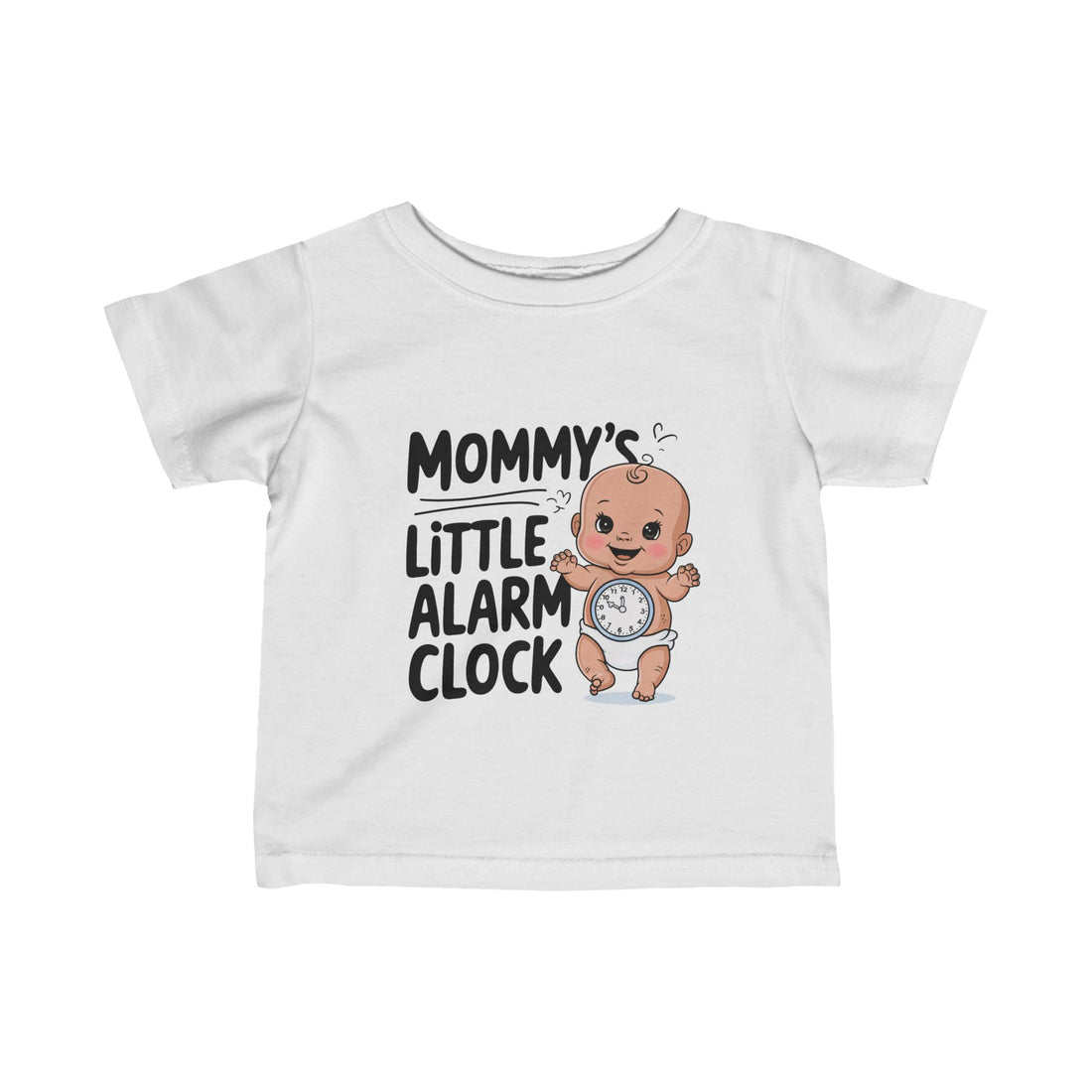 "Mommy's little alarm clock" Infant Fine Jersey Tee