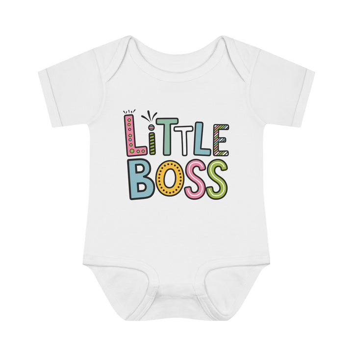 "Little boss" Infant Baby Rib Bodysuit