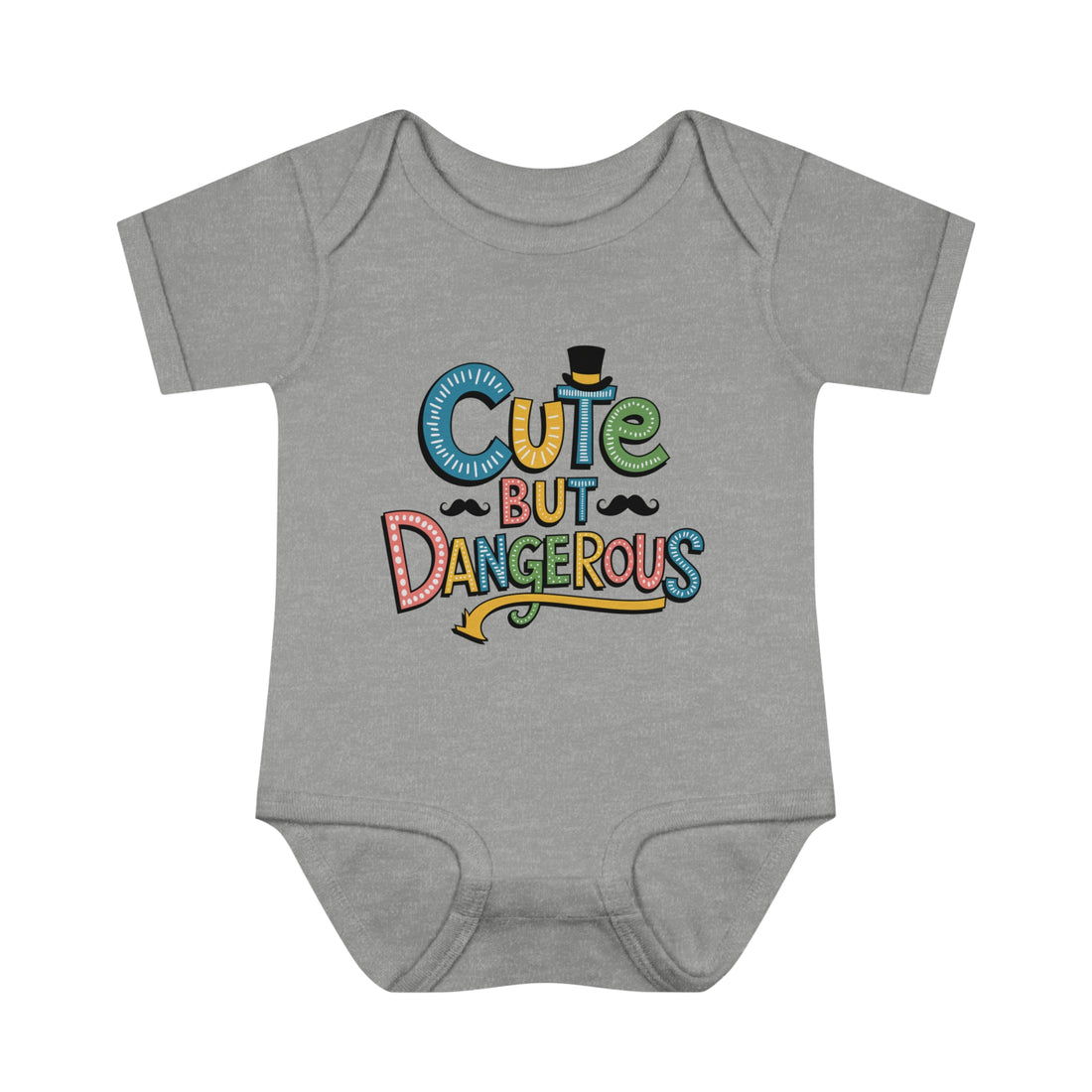 "Cute but dangerous" Infant Baby Rib Bodysuit