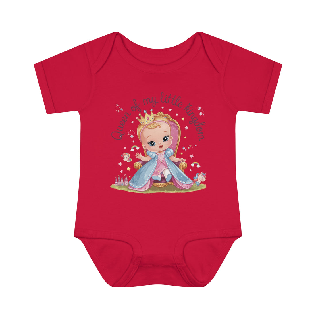 "Queen of my little kingdom" Infant Baby Rib Bodysuit