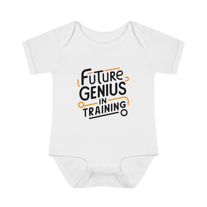 "Future genius in training" Infant Baby Rib Bodysuit