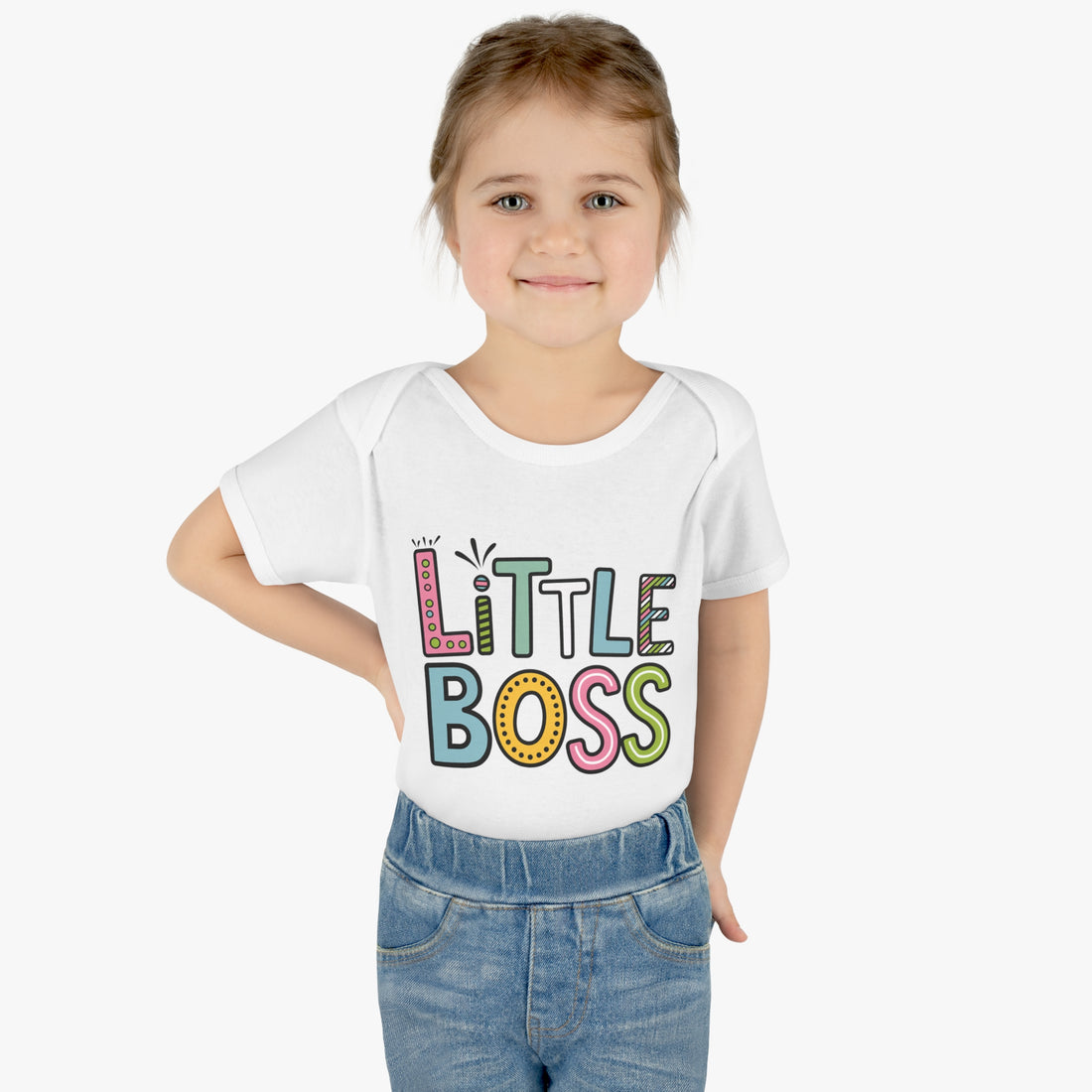 "Little boss" Infant Baby Rib Bodysuit