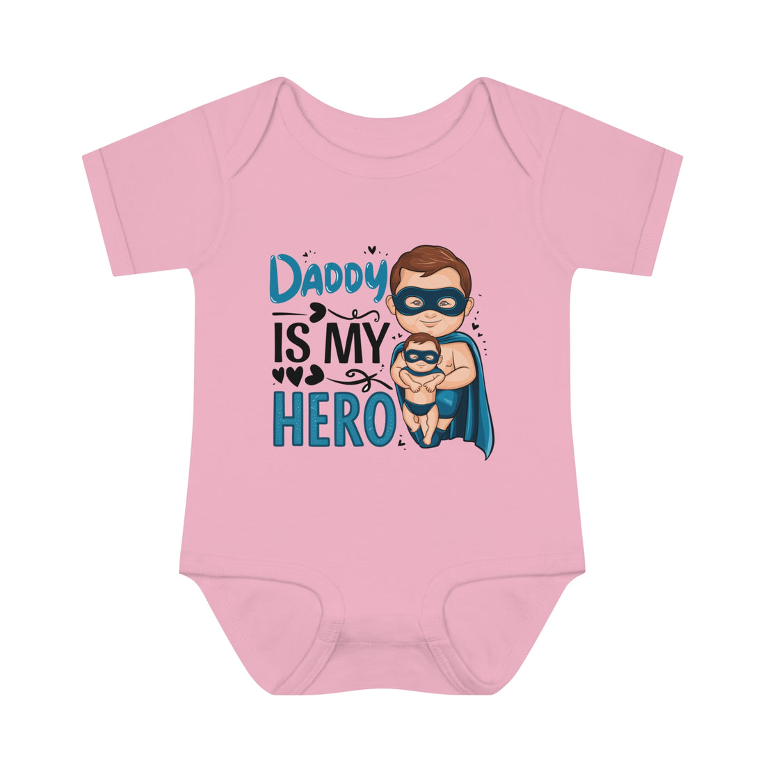 "Daddy is my hero" Infant Baby Rib Bodysuit