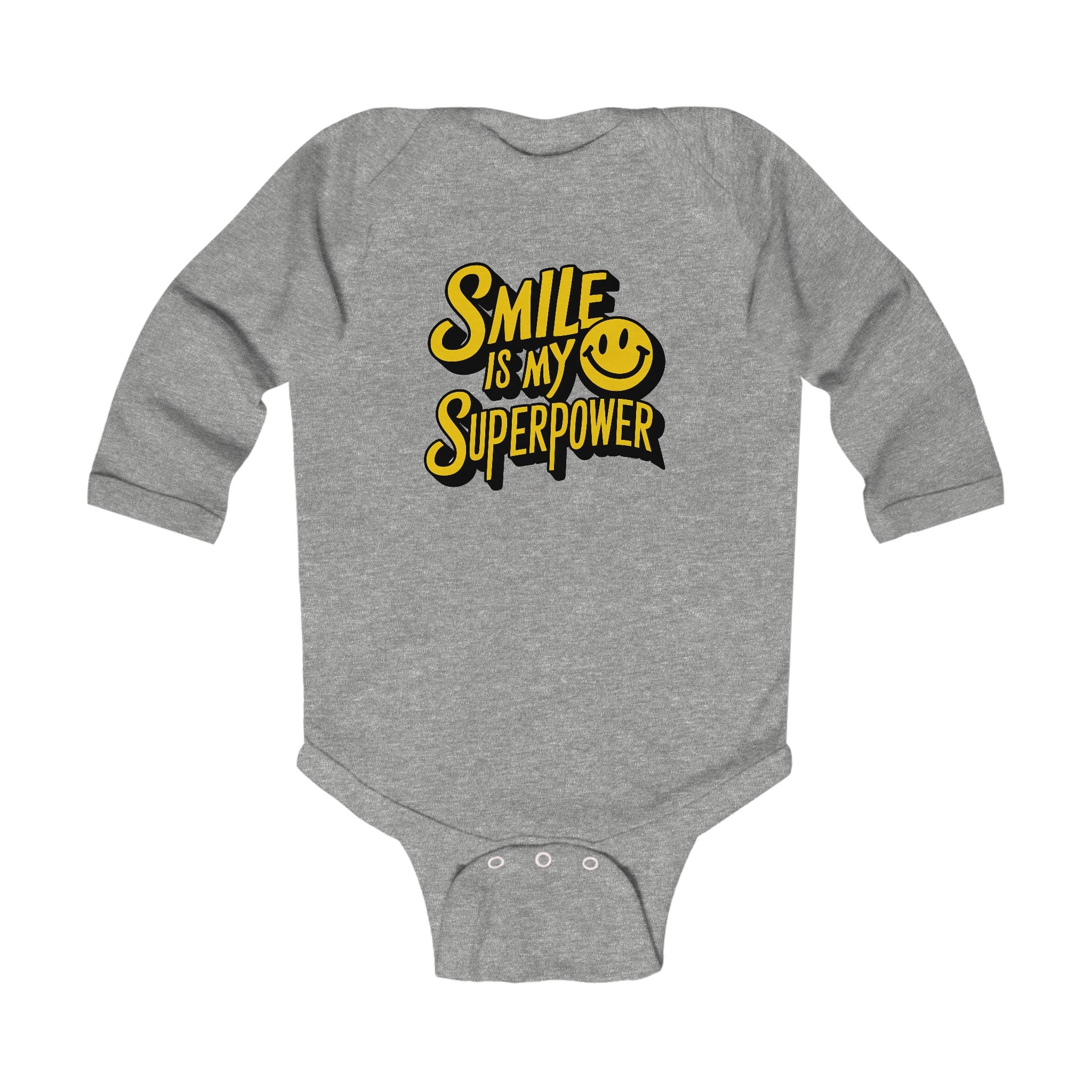 "Smile is my superpower" Infant Long Sleeve Bodysuit