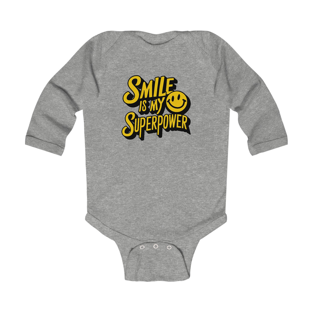 "Smile is my superpower" Infant Long Sleeve Bodysuit