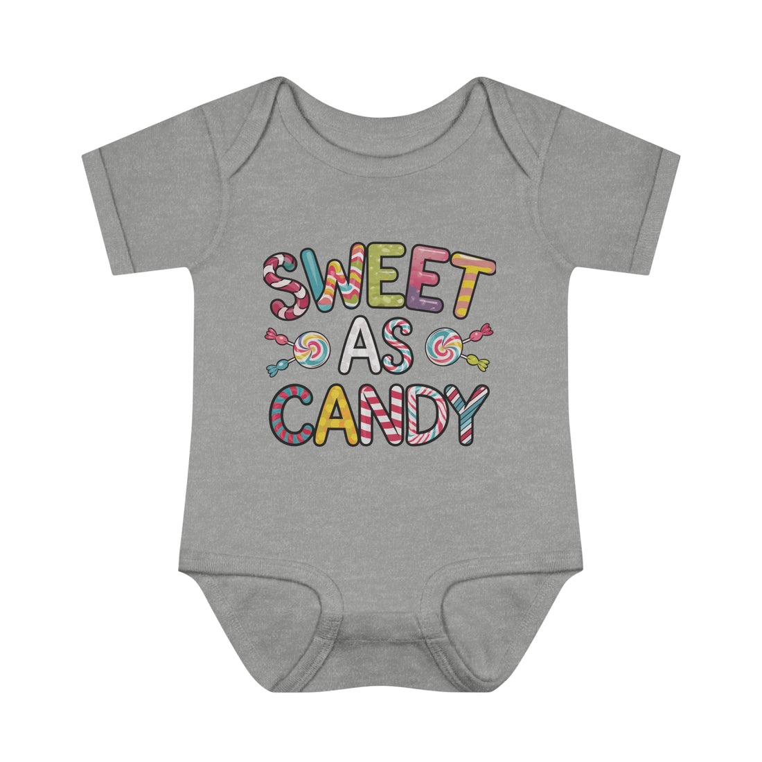 "Sweet as candy" Infant Baby Rib Bodysuit