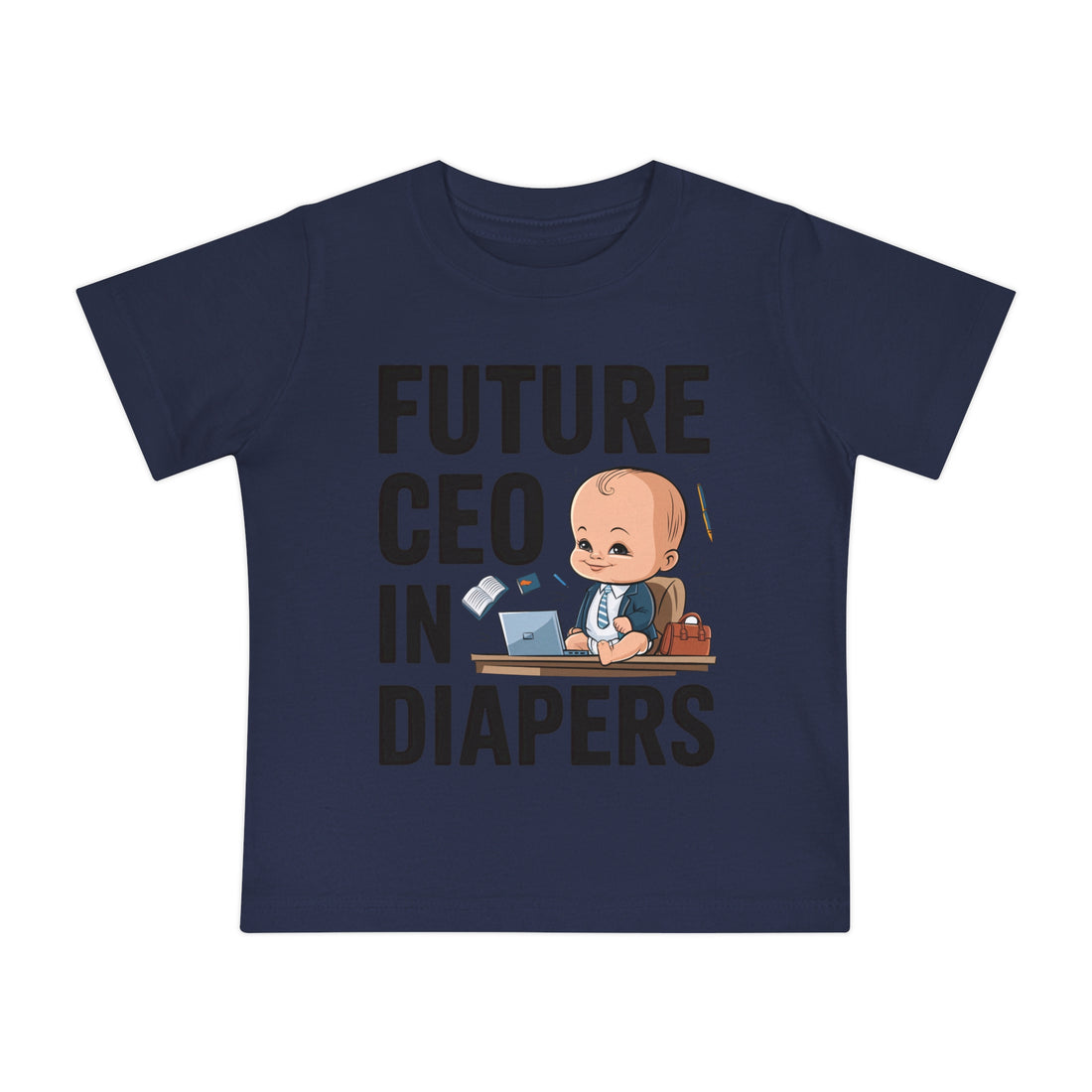 "Future CEO in diapers" Baby Short Sleeve T-Shirt