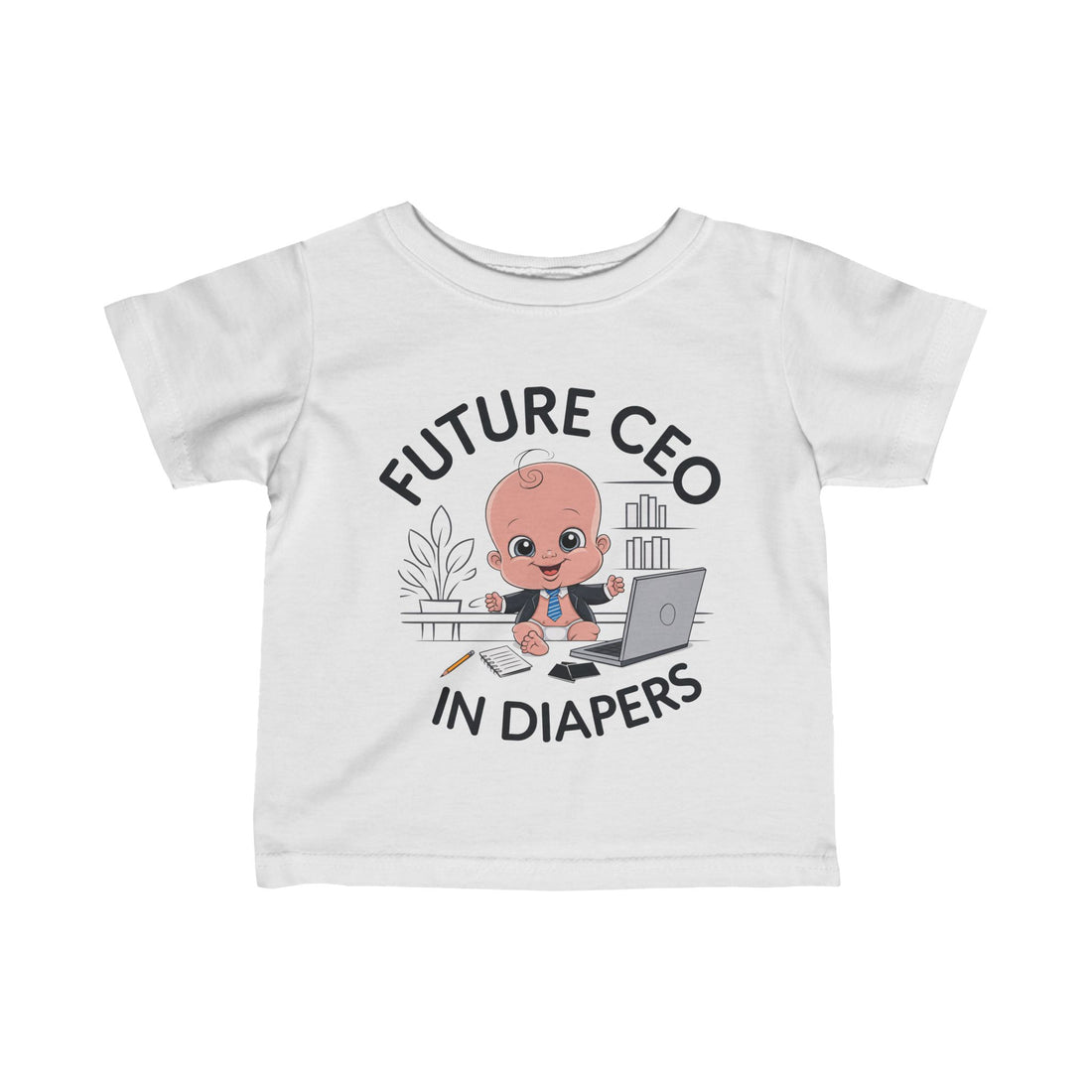 "Future CEO in diapers" Infant Fine Jersey Tee