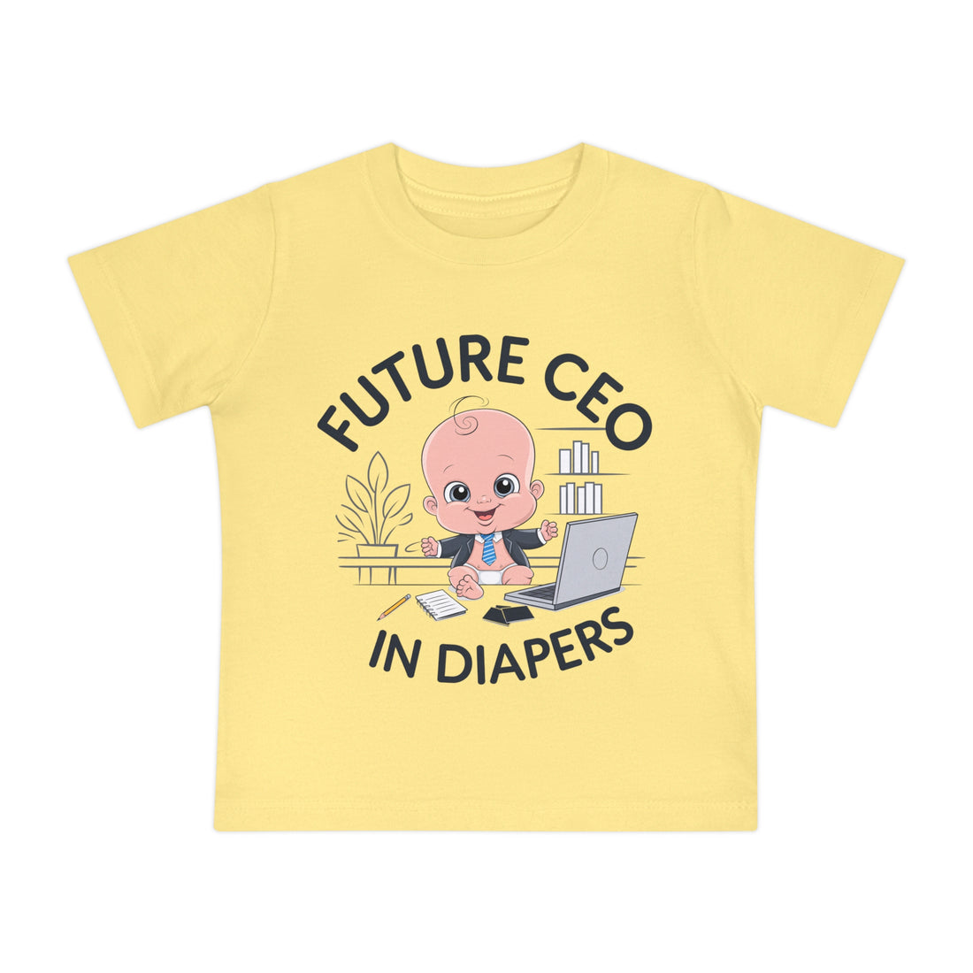 "Future CEO in diapers" Baby Short Sleeve T-Shirt