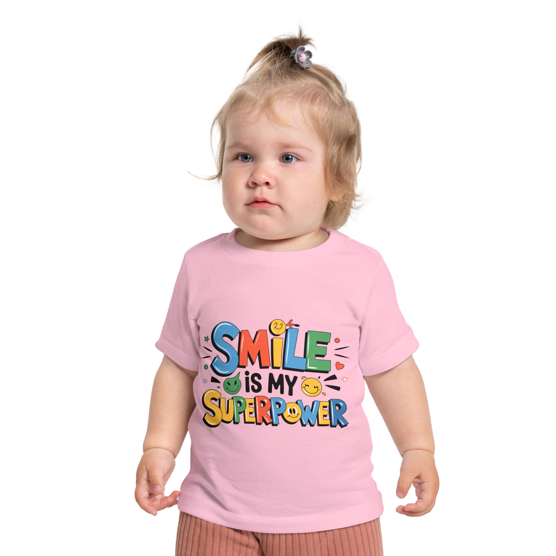 "Smile is my superpower" Baby Short Sleeve T-Shirt