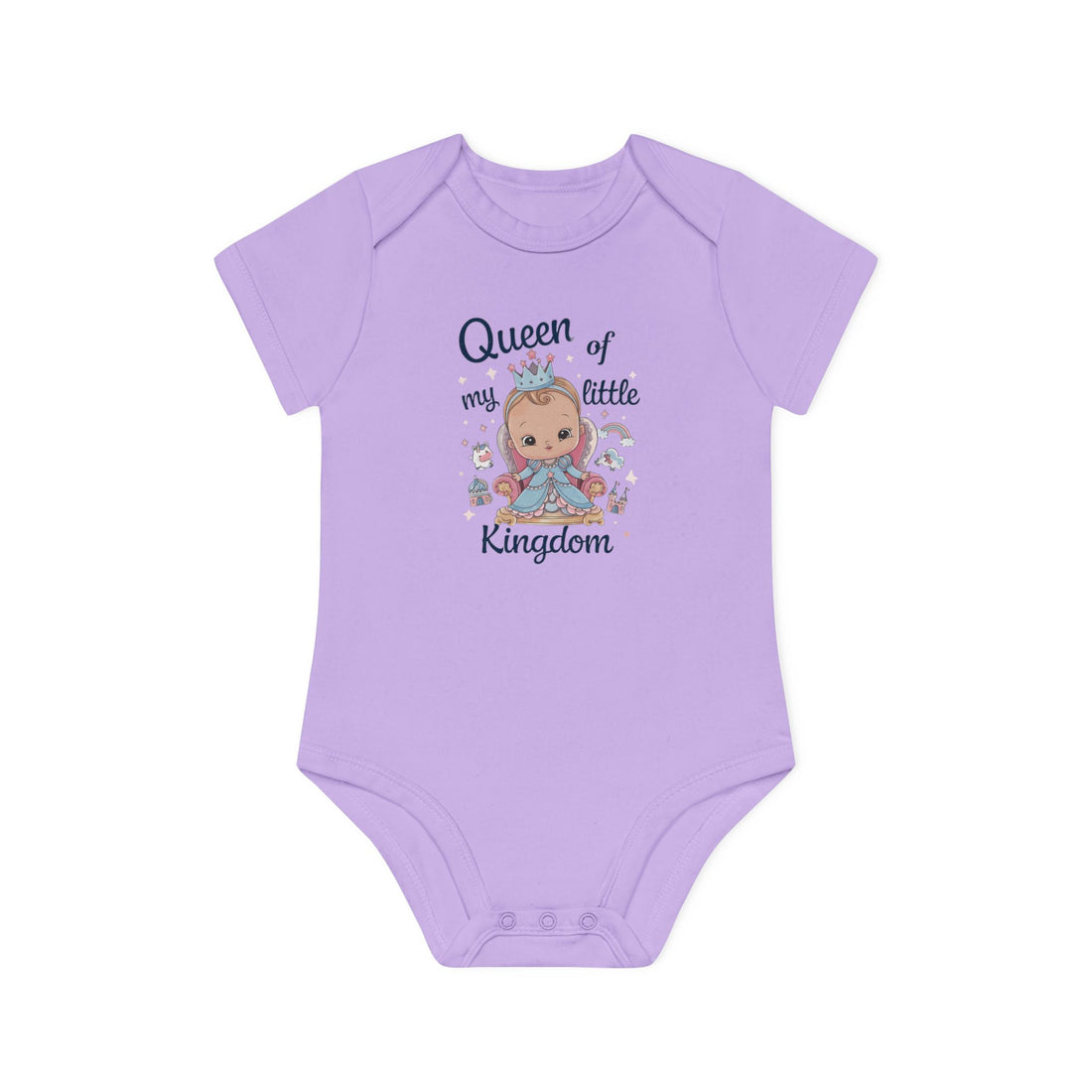 "Queen of my little kingdom" Baby Organic Short Sleeve Bodysuit