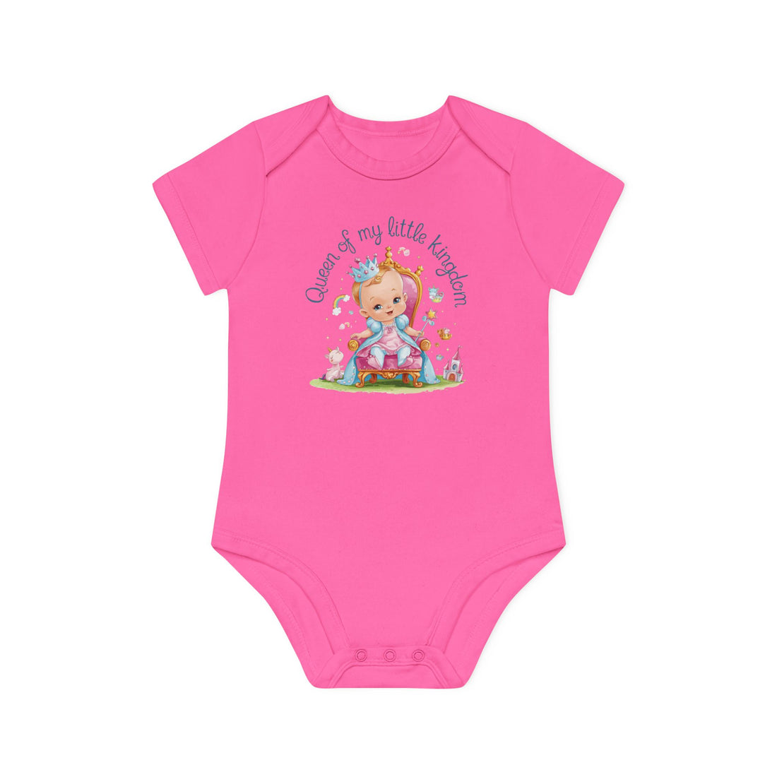 "Queen of my little kingdom" Baby Organic Short Sleeve Bodysuit