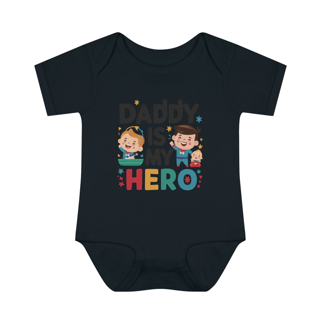 "Daddy is my hero" Infant Baby Rib Bodysuit