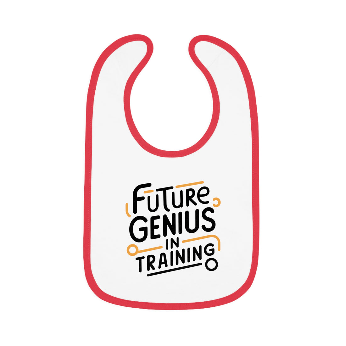 "Future genius in training" Baby Contrast Trim Jersey Bib