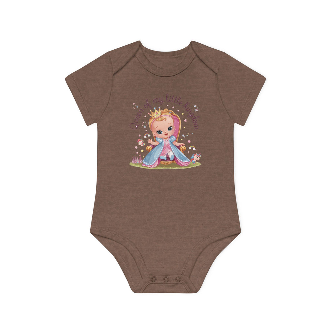 "Queen of my little kingdom" Baby Organic Short Sleeve Bodysuit