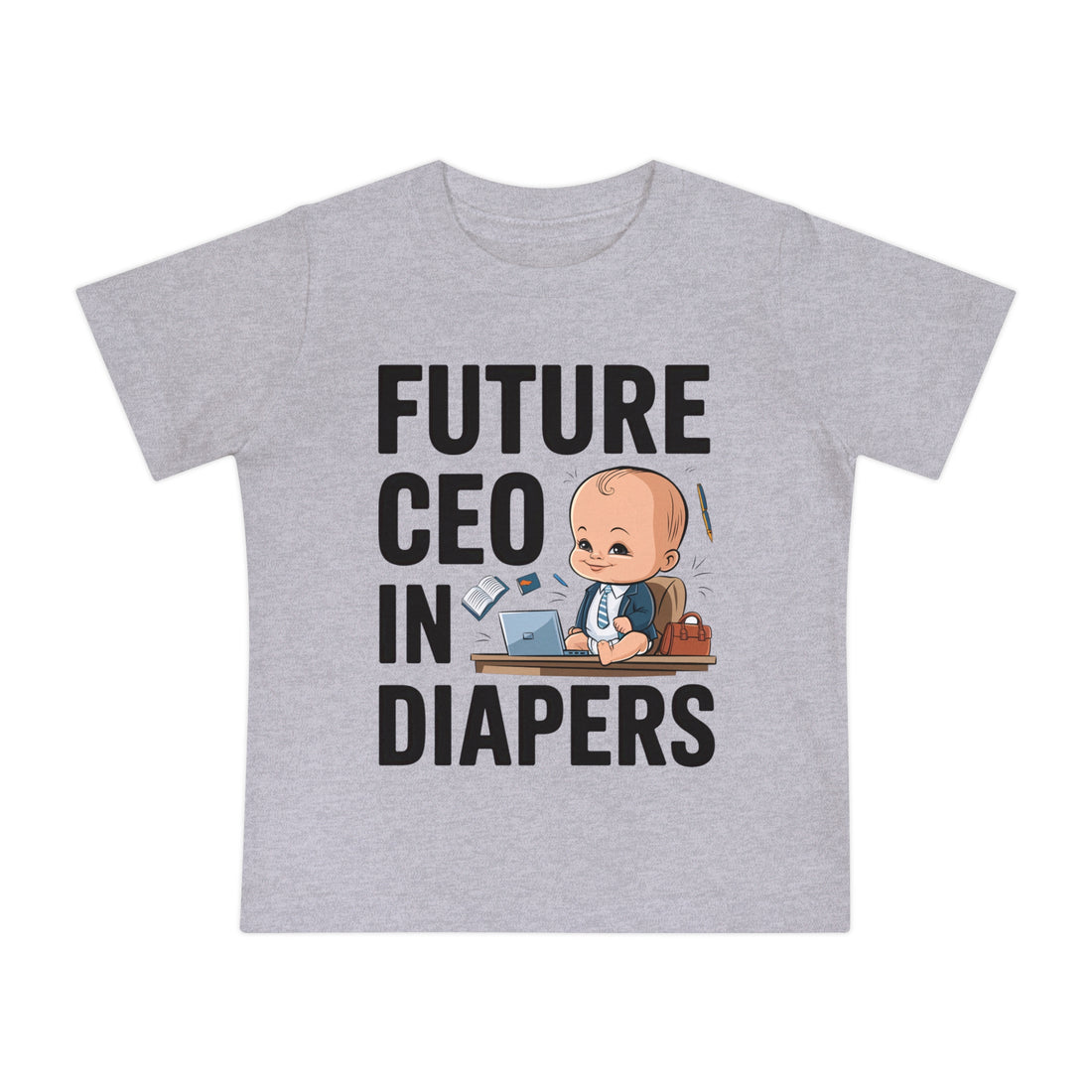 "Future CEO in diapers" Baby Short Sleeve T-Shirt