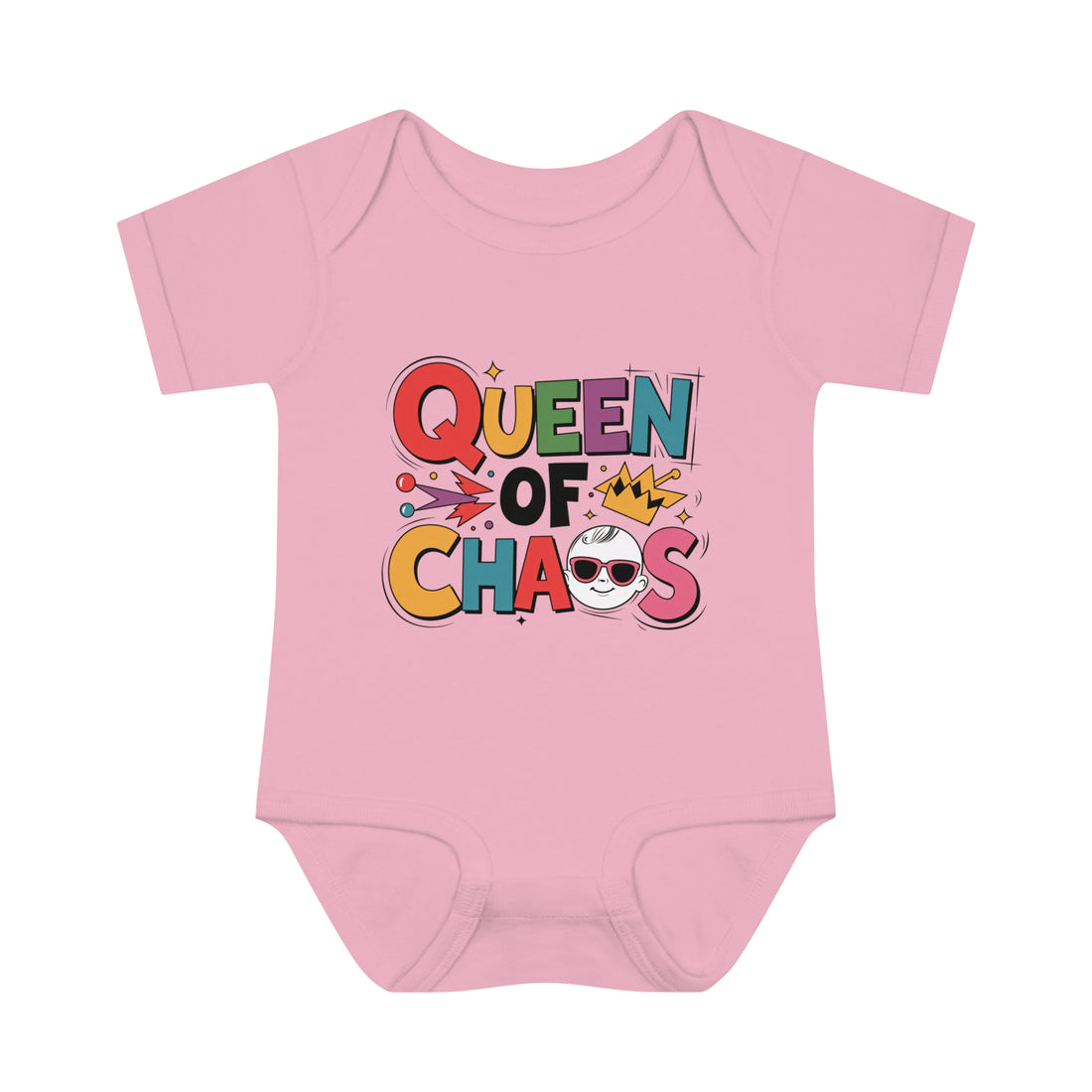 "Queen of chaos" Infant Baby Rib Bodysuit