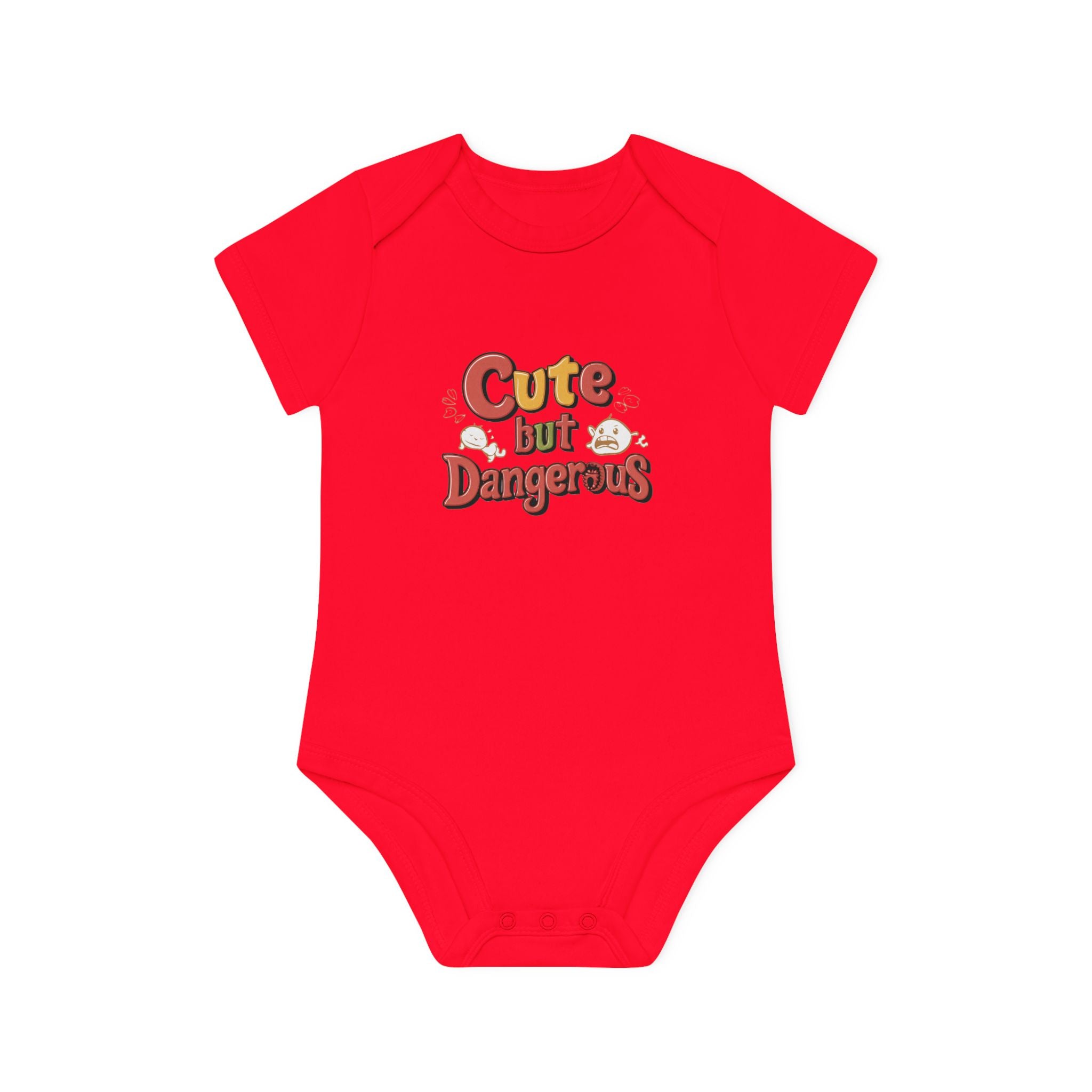 "Cute but dangerous" Baby Organic Short Sleeve Bodysuit