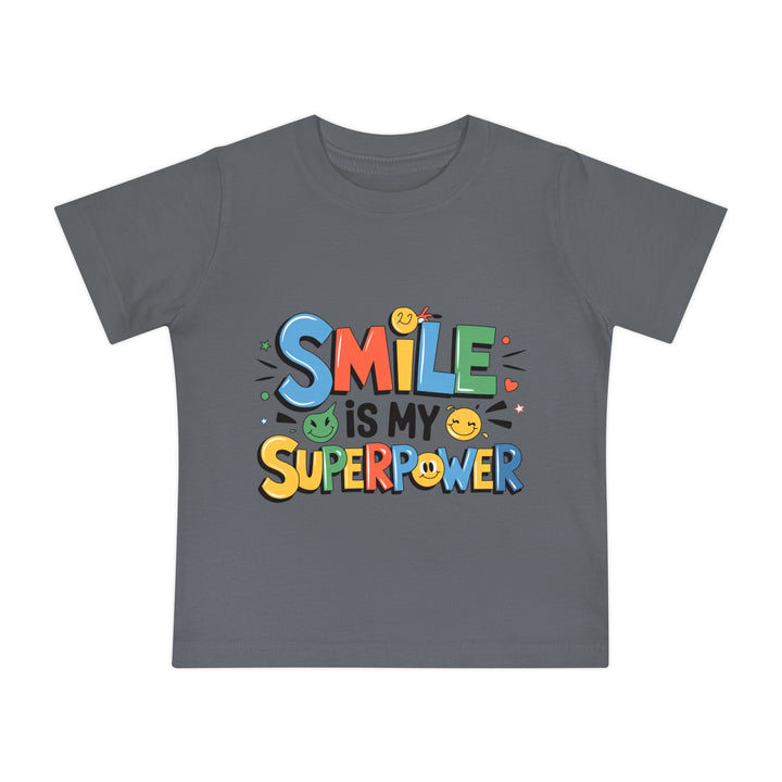 "Smile is my superpower" Baby Short Sleeve T-Shirt