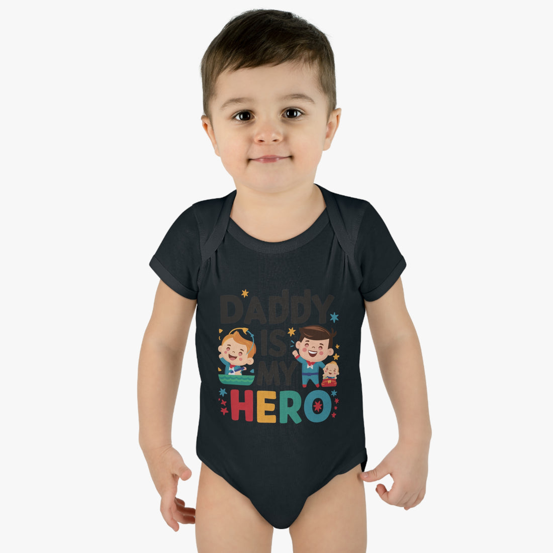 "Daddy is my hero" Infant Baby Rib Bodysuit