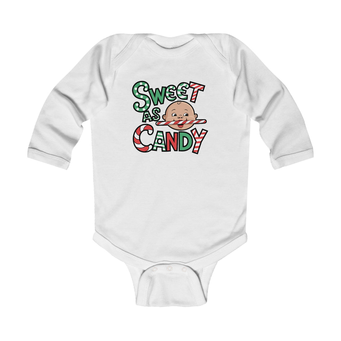 "Sweet as candy" Infant Long Sleeve Bodysuit