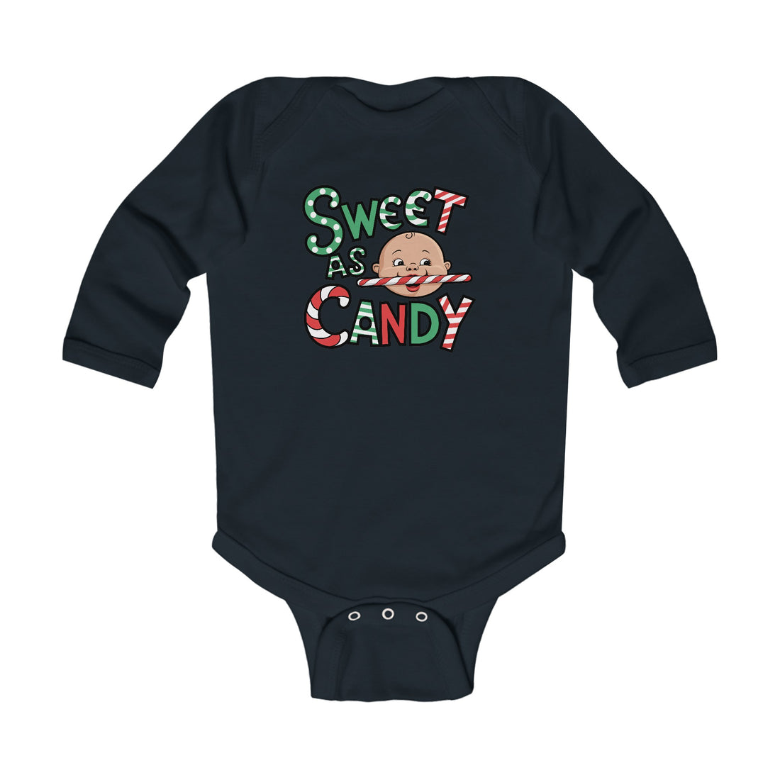 "Sweet as candy" Infant Long Sleeve Bodysuit