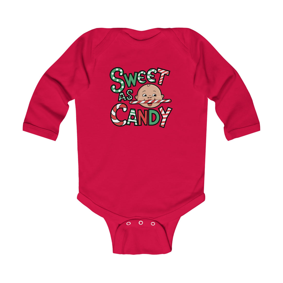 "Sweet as candy" Infant Long Sleeve Bodysuit