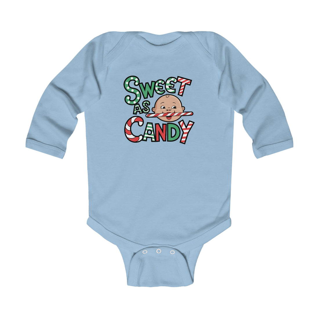 "Sweet as candy" Infant Long Sleeve Bodysuit