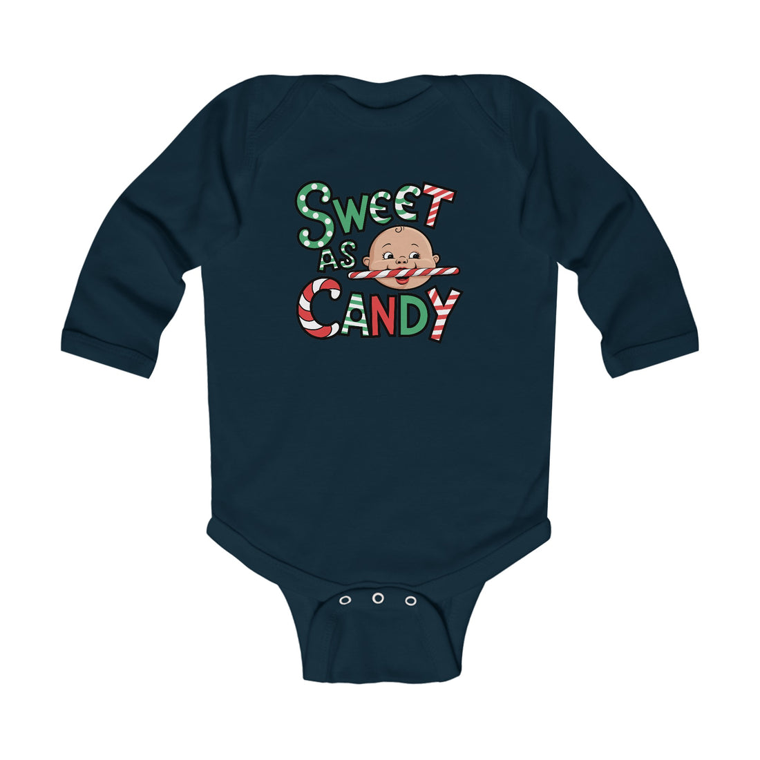 "Sweet as candy" Infant Long Sleeve Bodysuit