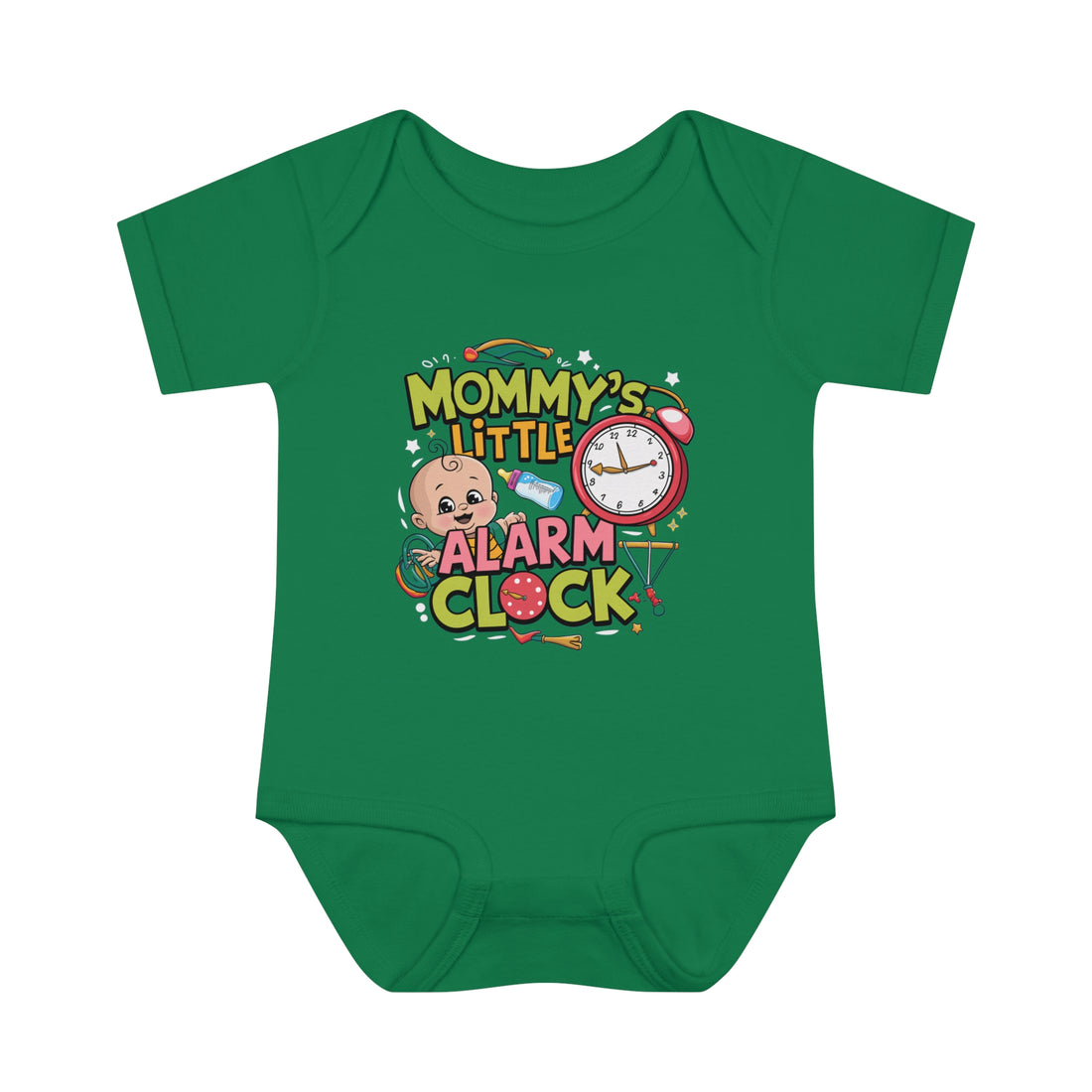 "Mommy's little alarm clock" Infant Baby Rib Bodysuit