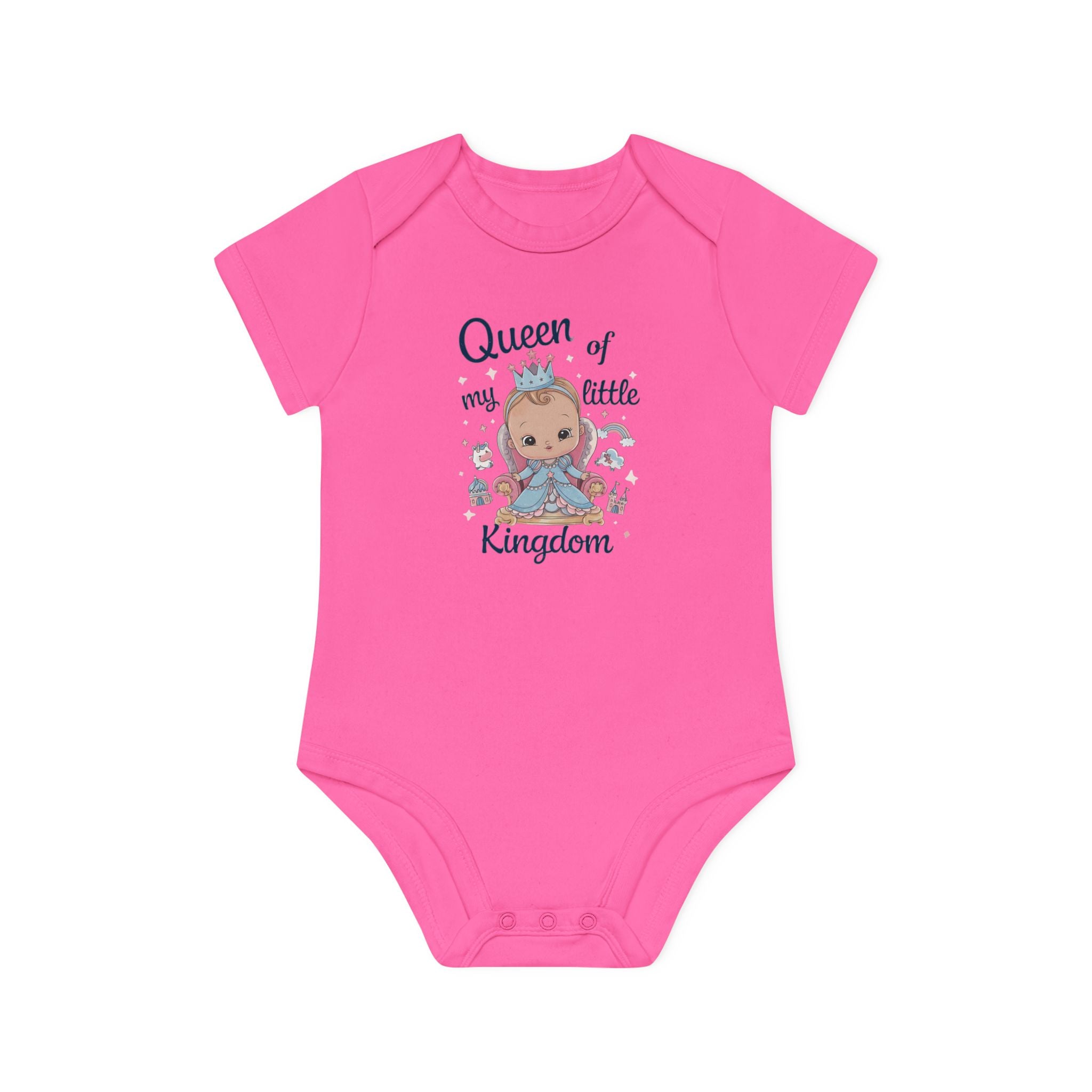 "Queen of my little kingdom" Baby Organic Short Sleeve Bodysuit