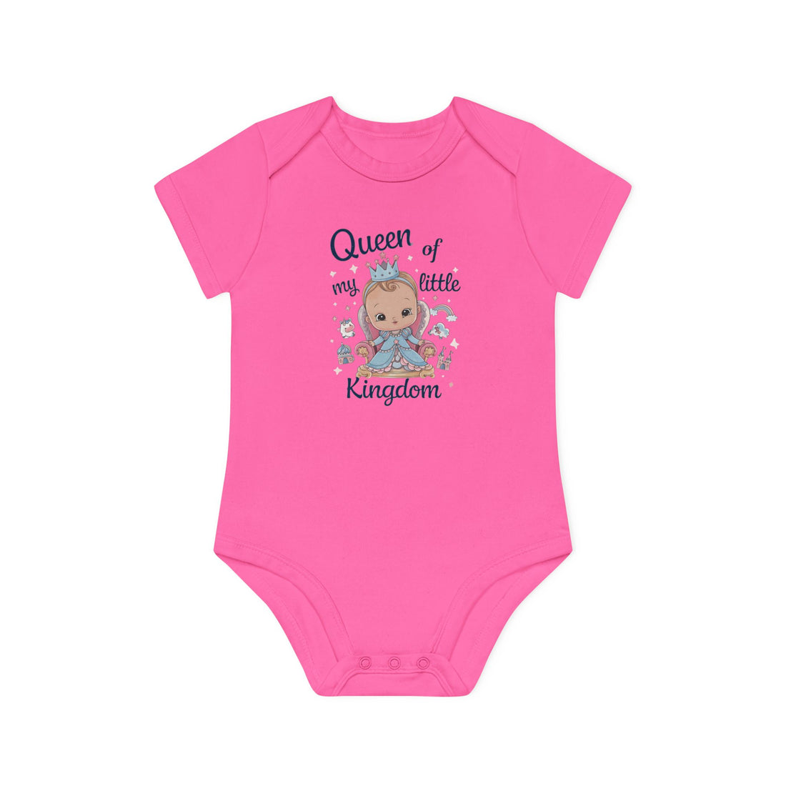 "Queen of my little kingdom" Baby Organic Short Sleeve Bodysuit