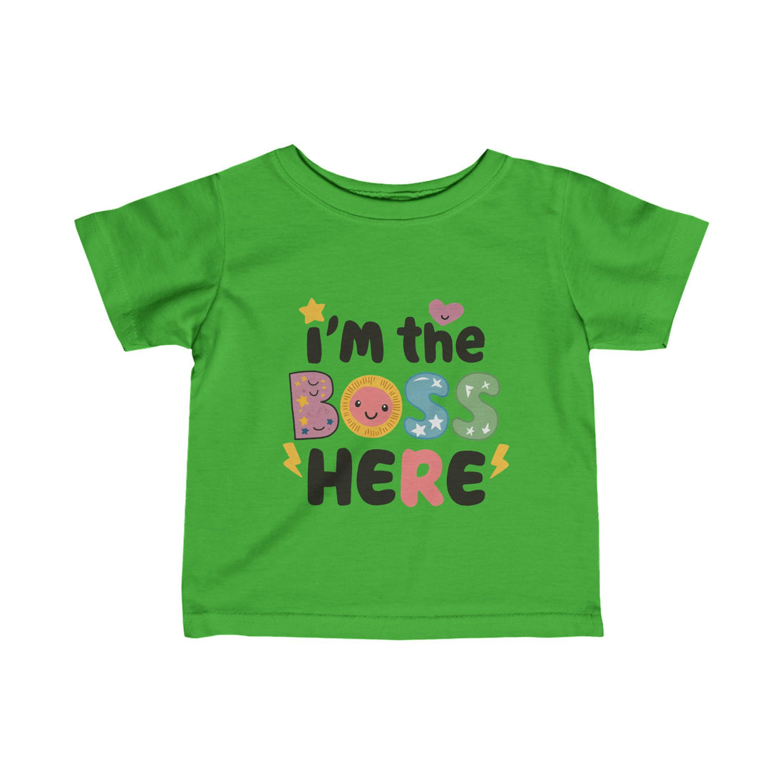 "I'm the boss here" Infant Fine Jersey Tee