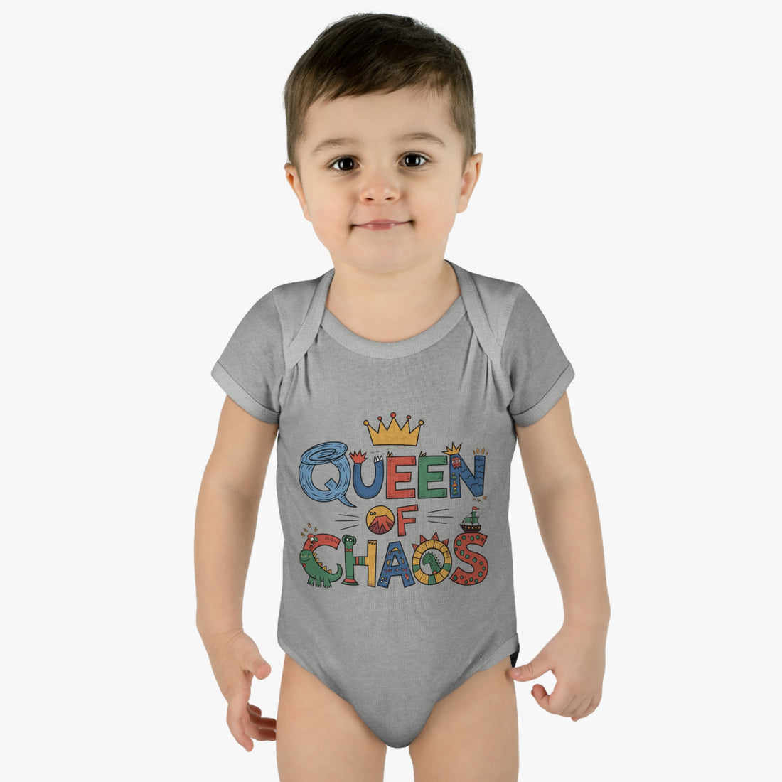 "Queen of chaos" Infant Baby Rib Bodysuit