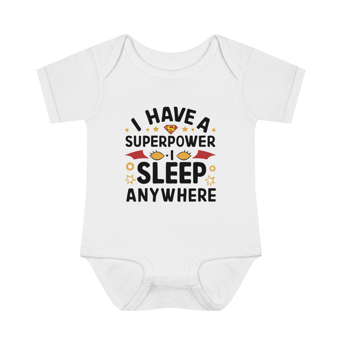 "I have a superpower I sleep anywhere" Infant Baby Rib Bodysuit