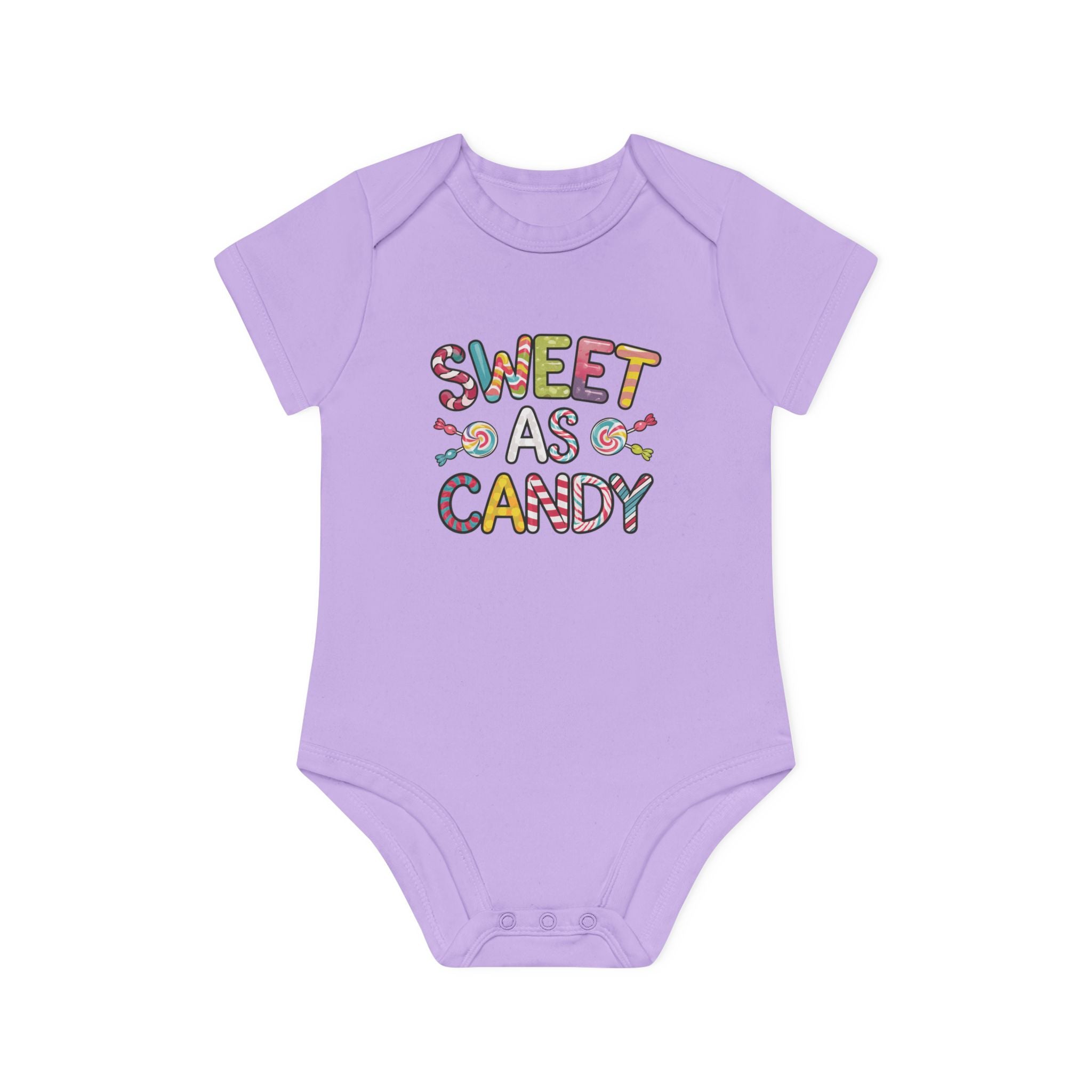 "Sweet as candy" Baby Organic Short Sleeve Bodysuit