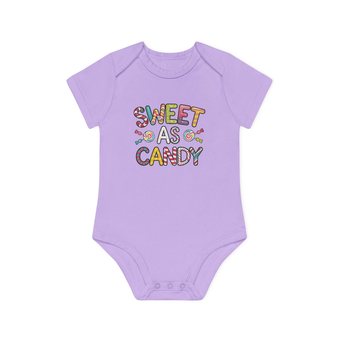 "Sweet as candy" Baby Organic Short Sleeve Bodysuit