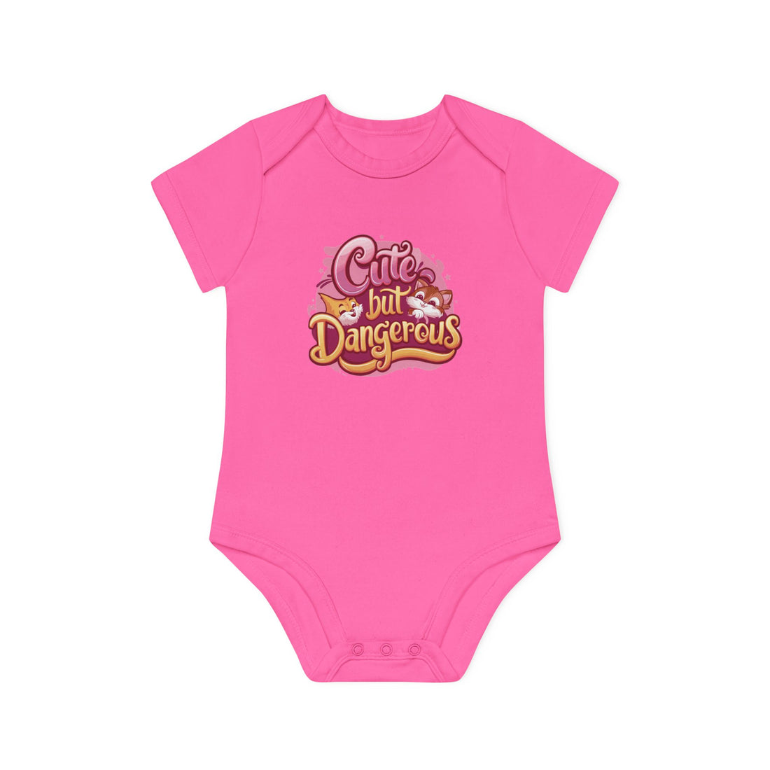 "Cute but dangerous" Baby Organic Short Sleeve Bodysuit