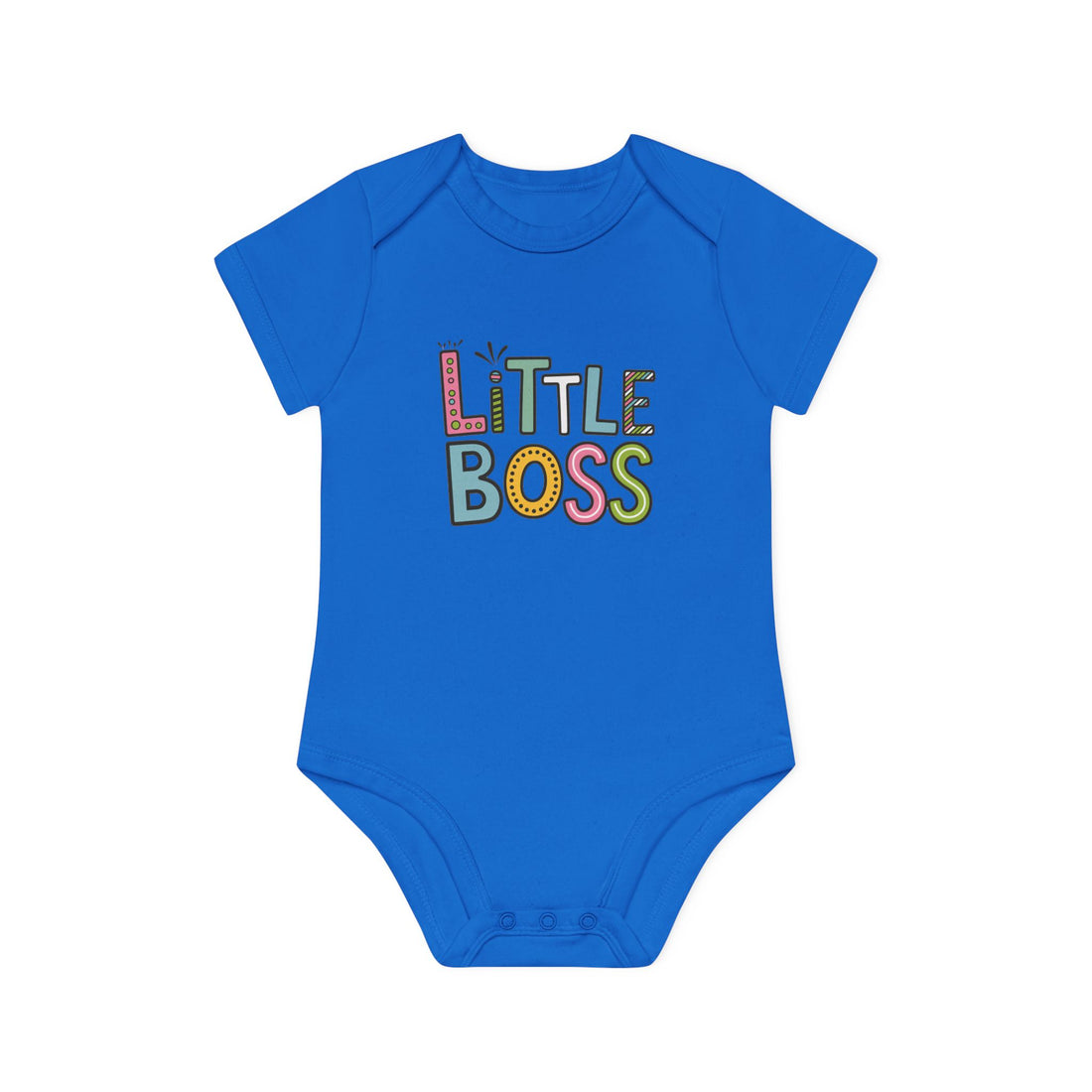 "Little boss" Baby Organic Short Sleeve Bodysuit