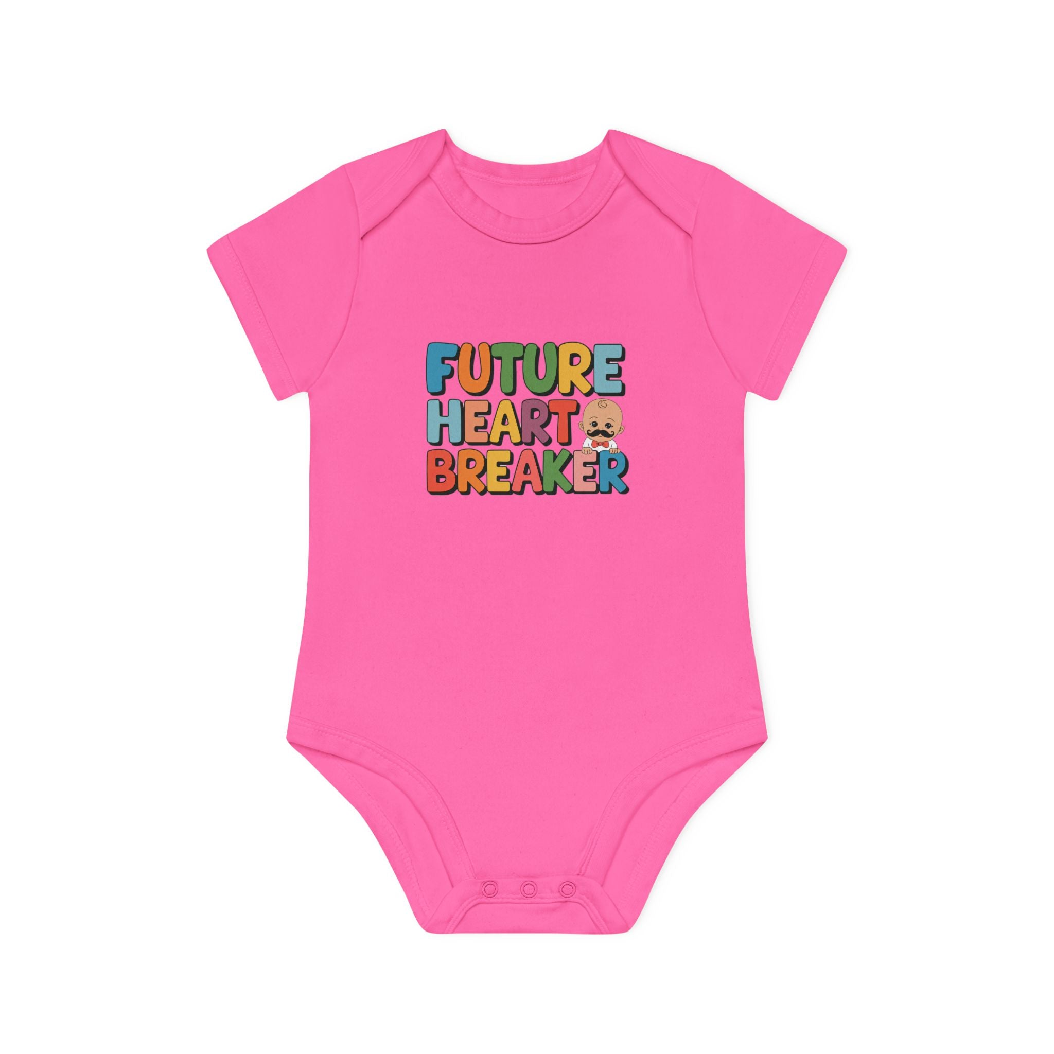 "Future heartbreaker" Baby Organic Short Sleeve Bodysuit