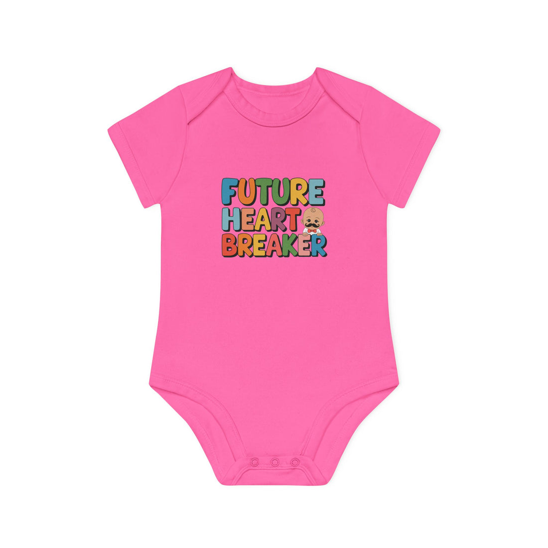 "Future heartbreaker" Baby Organic Short Sleeve Bodysuit