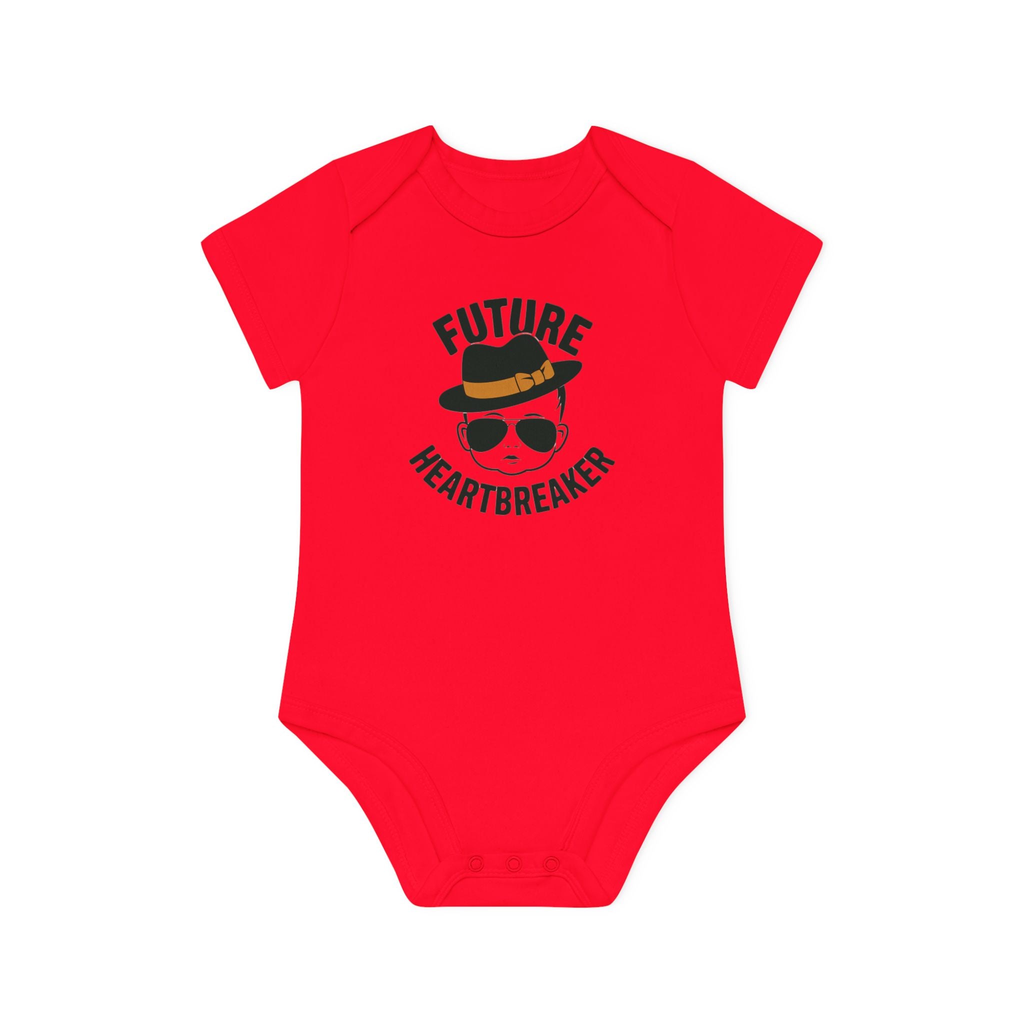 "Future heartbreaker" Baby Organic Short Sleeve Bodysuit