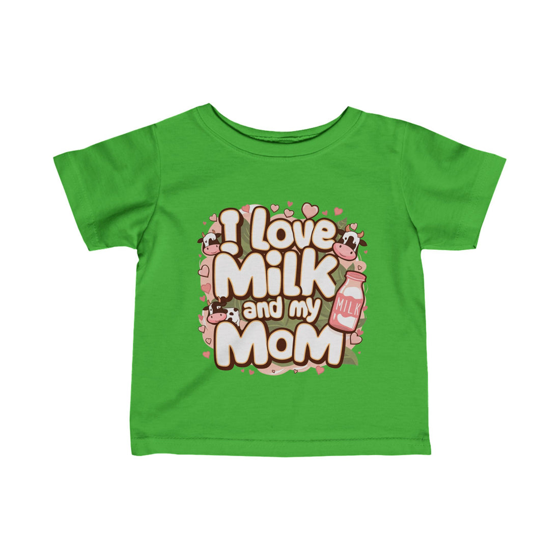 "I love milk and my mom" Infant Fine Jersey Tee