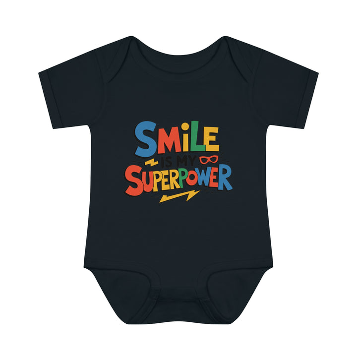 "Smile is my superpower" Infant Baby Rib Bodysuit