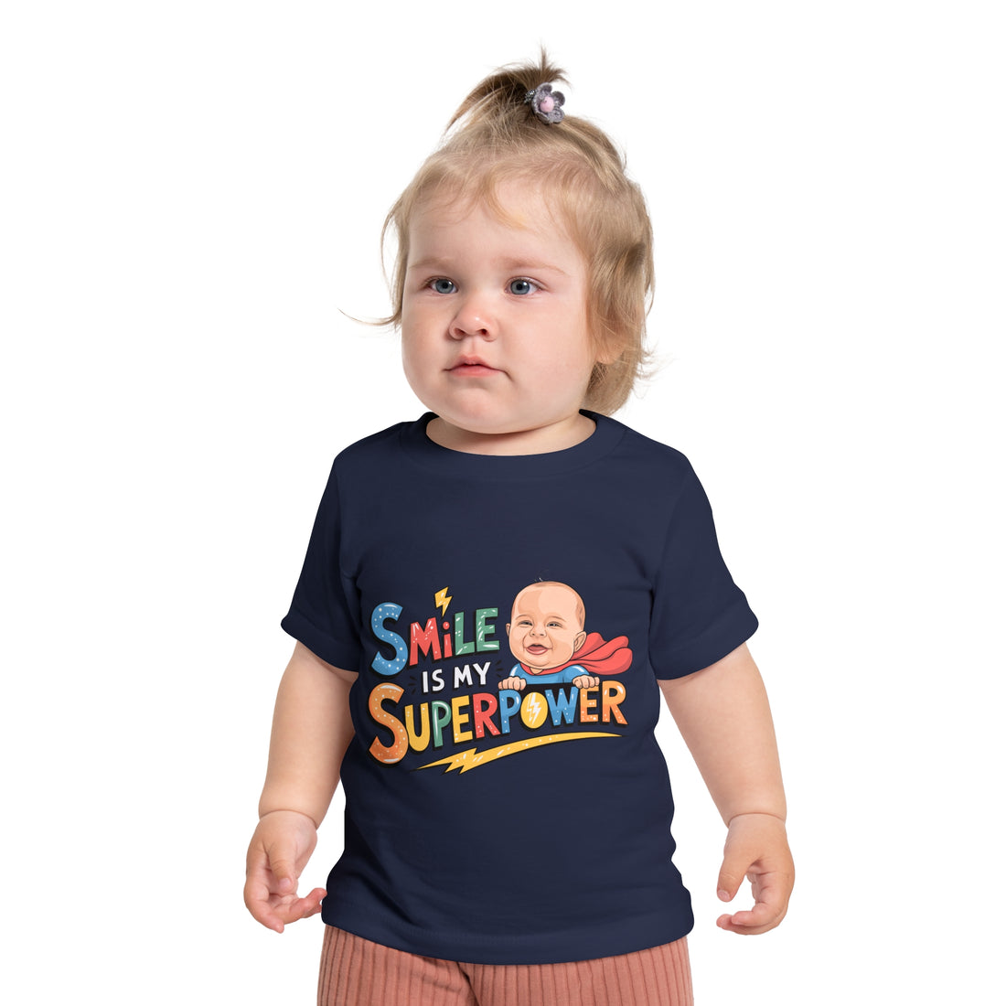 "Smile is my superpower" Baby Short Sleeve T-Shirt