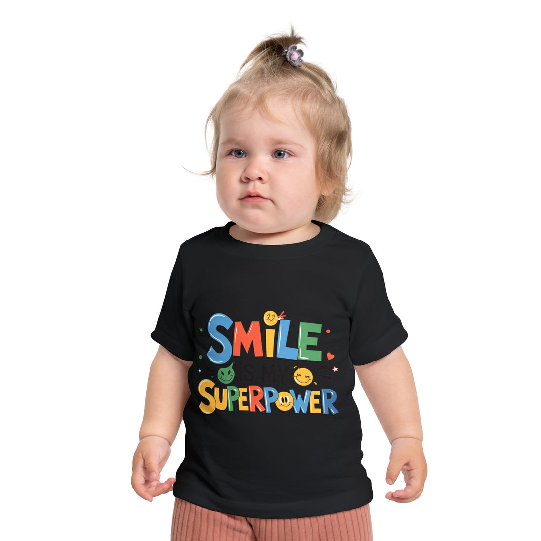 "Smile is my superpower" Baby Short Sleeve T-Shirt