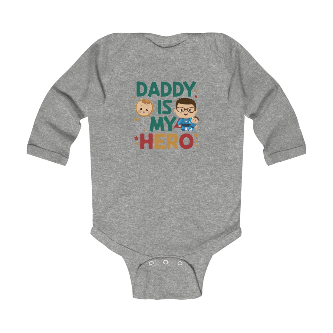 "Daddy is my hero" Infant Long Sleeve Bodysuit