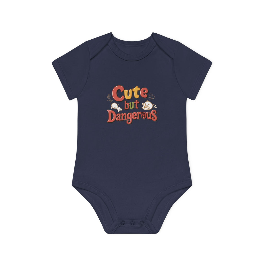 "Cute but dangerous" Baby Organic Short Sleeve Bodysuit