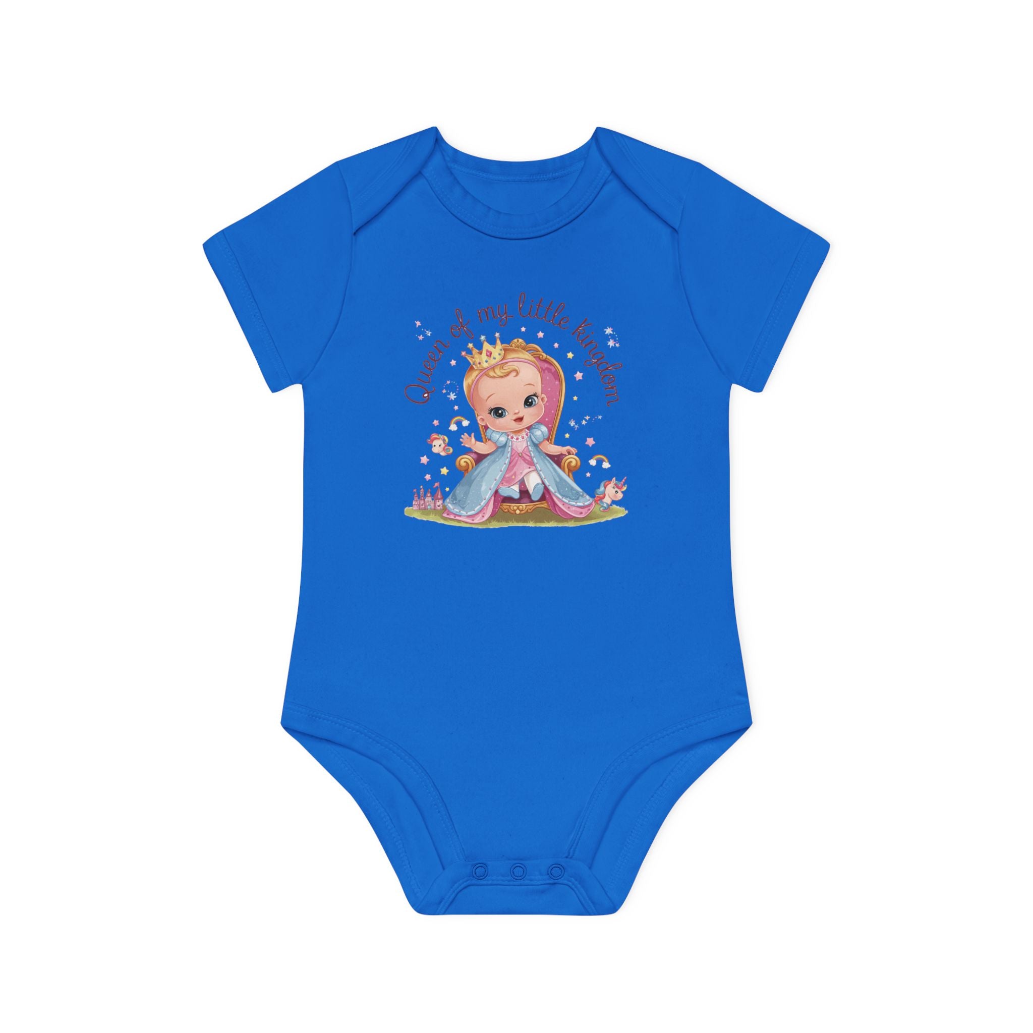 "Queen of my little kingdom" Baby Organic Short Sleeve Bodysuit
